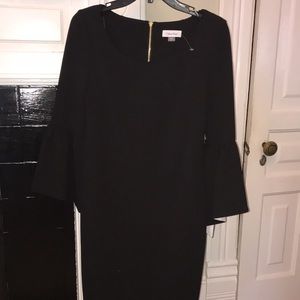 Calvin Klein NWT. Little black dress. Bell sleeve